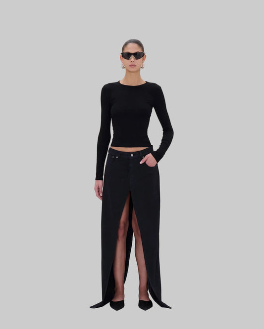 HAIKURE GANNA bull black skirt