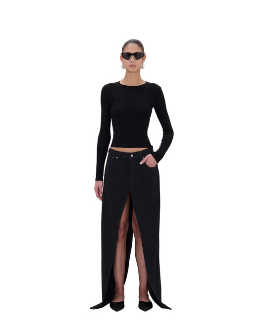 HAIKURE GANNA bull black skirt