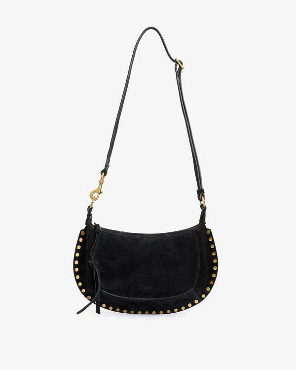 ISABEL MARANT OSKAN MOON bag black suede