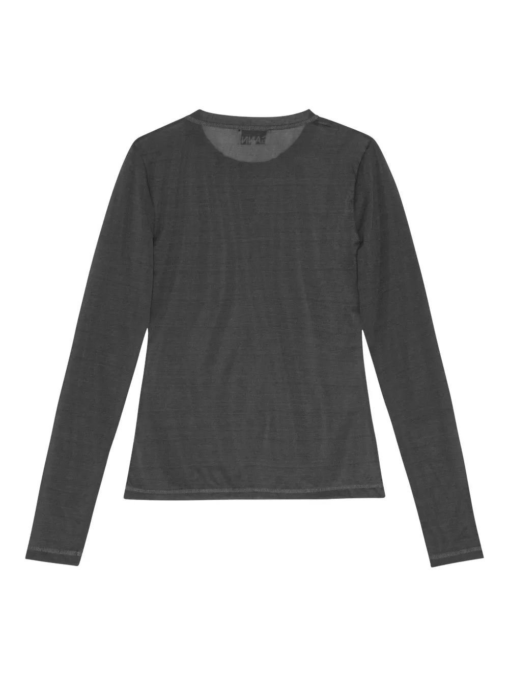 GANNI T4242 t-shirt long sleeve dark grey