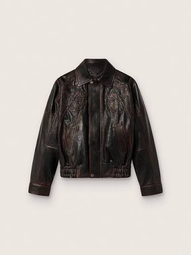 GOLDEN GOOSE P002300 palmer over bomber leather jacket