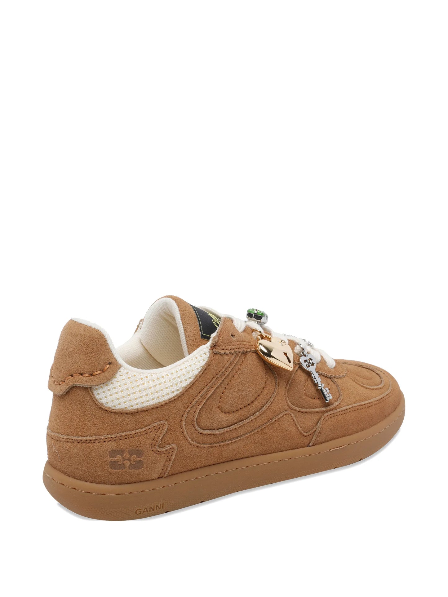 Ganni Round-Toe Charm Sneakers