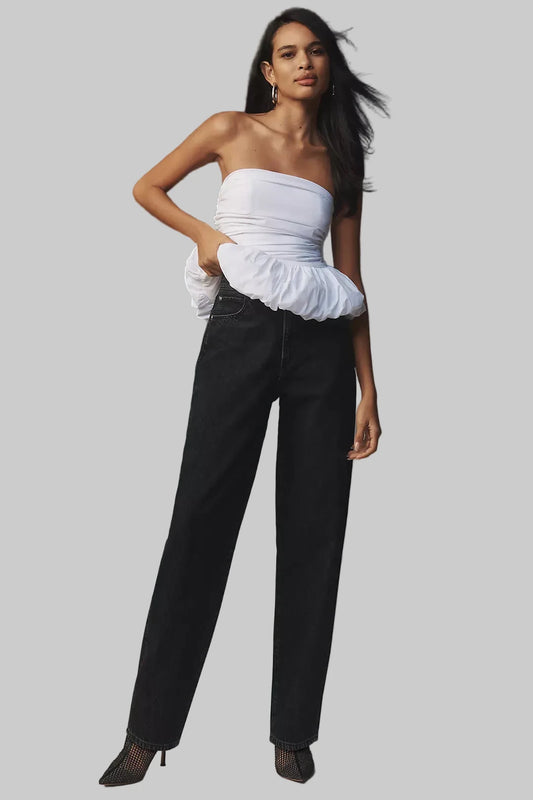 FRAME THE NARROW high rise tapered leg