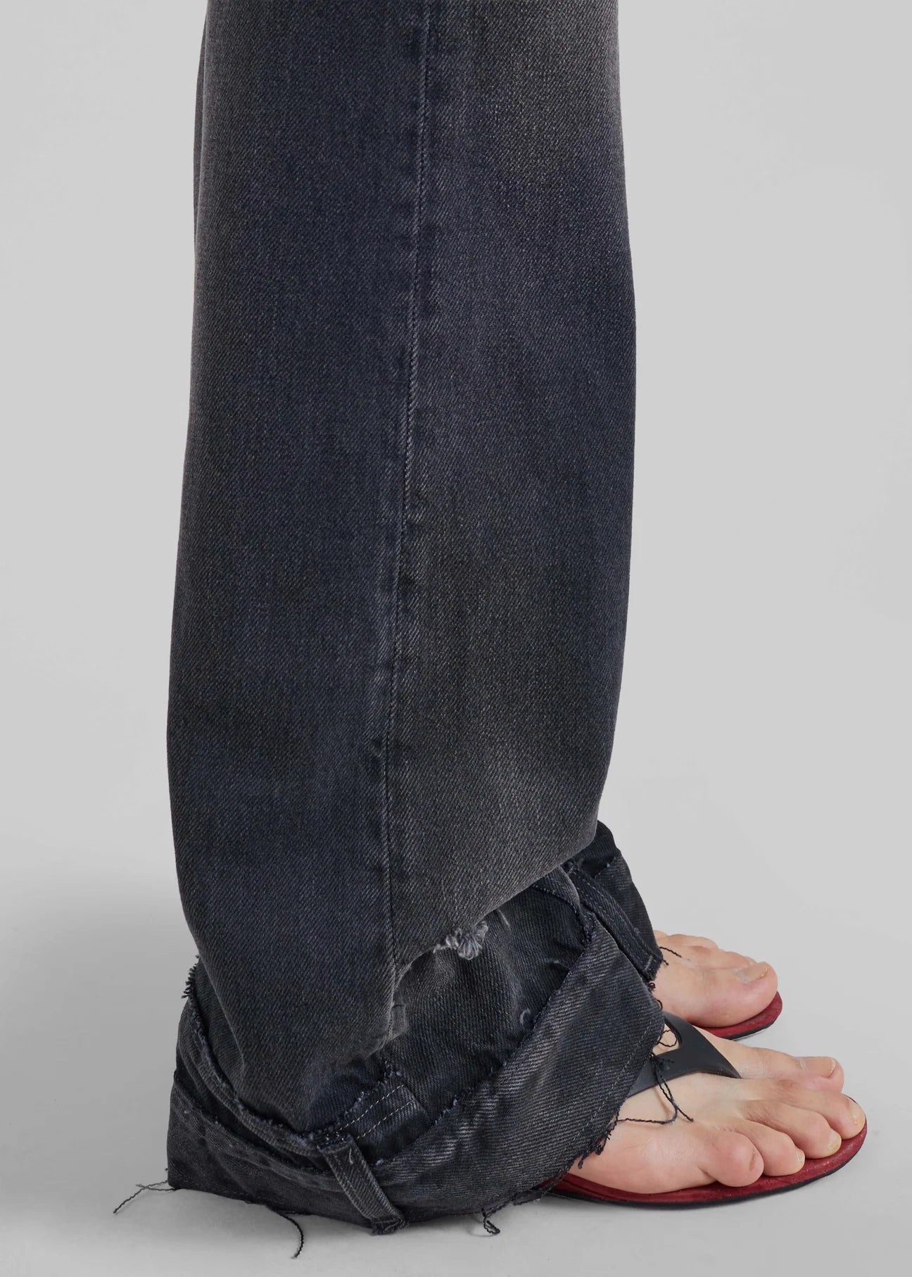 HAIKURE FLORA cut vintage black jeans