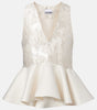 GANNI Cloque Satin top