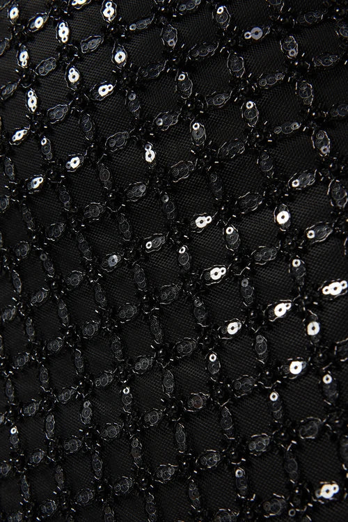 ROTATE beaded mini skirt black