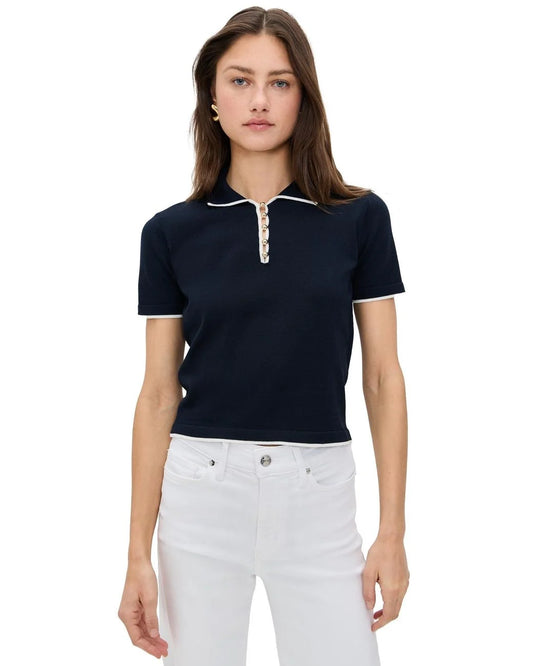 FRAME the sport polo navy blue