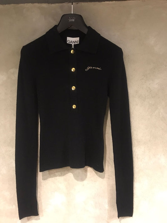 GANNI blouse black K2085