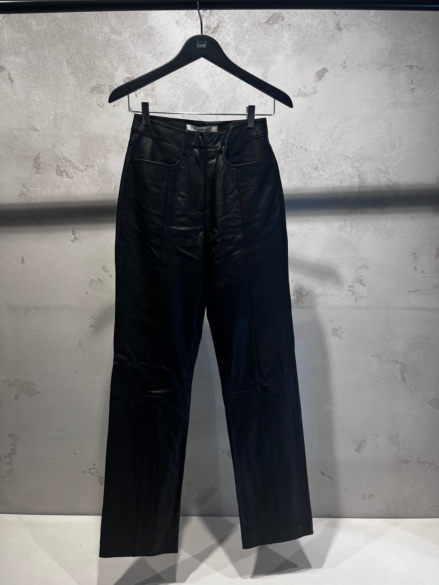 REMAIN straight leather pants