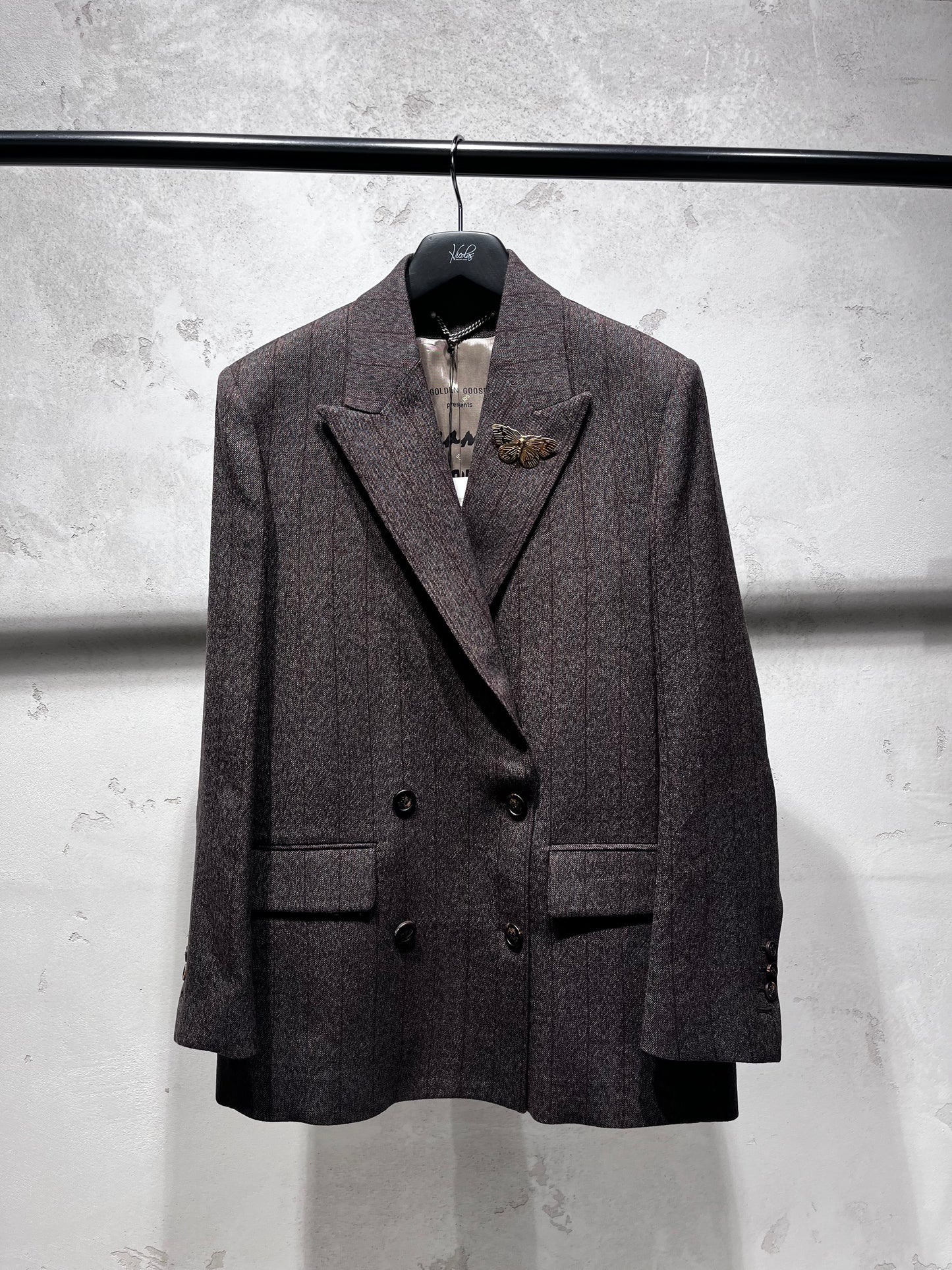 GOLDEN GOOSE wool jacket brown