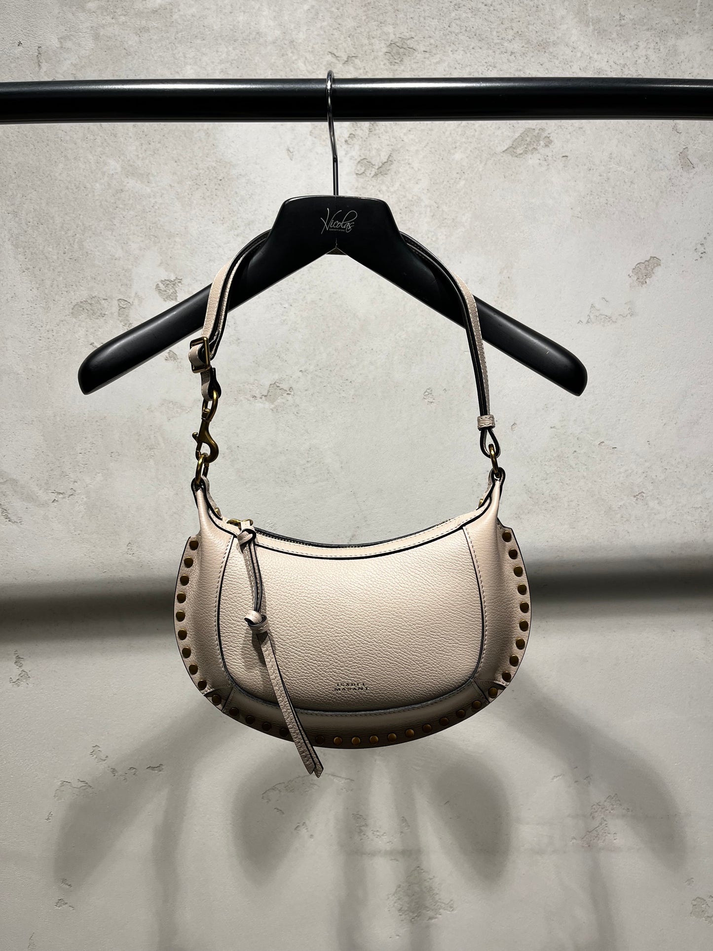 ISABEL MARANT OSKAN MOON BAG BEIGE