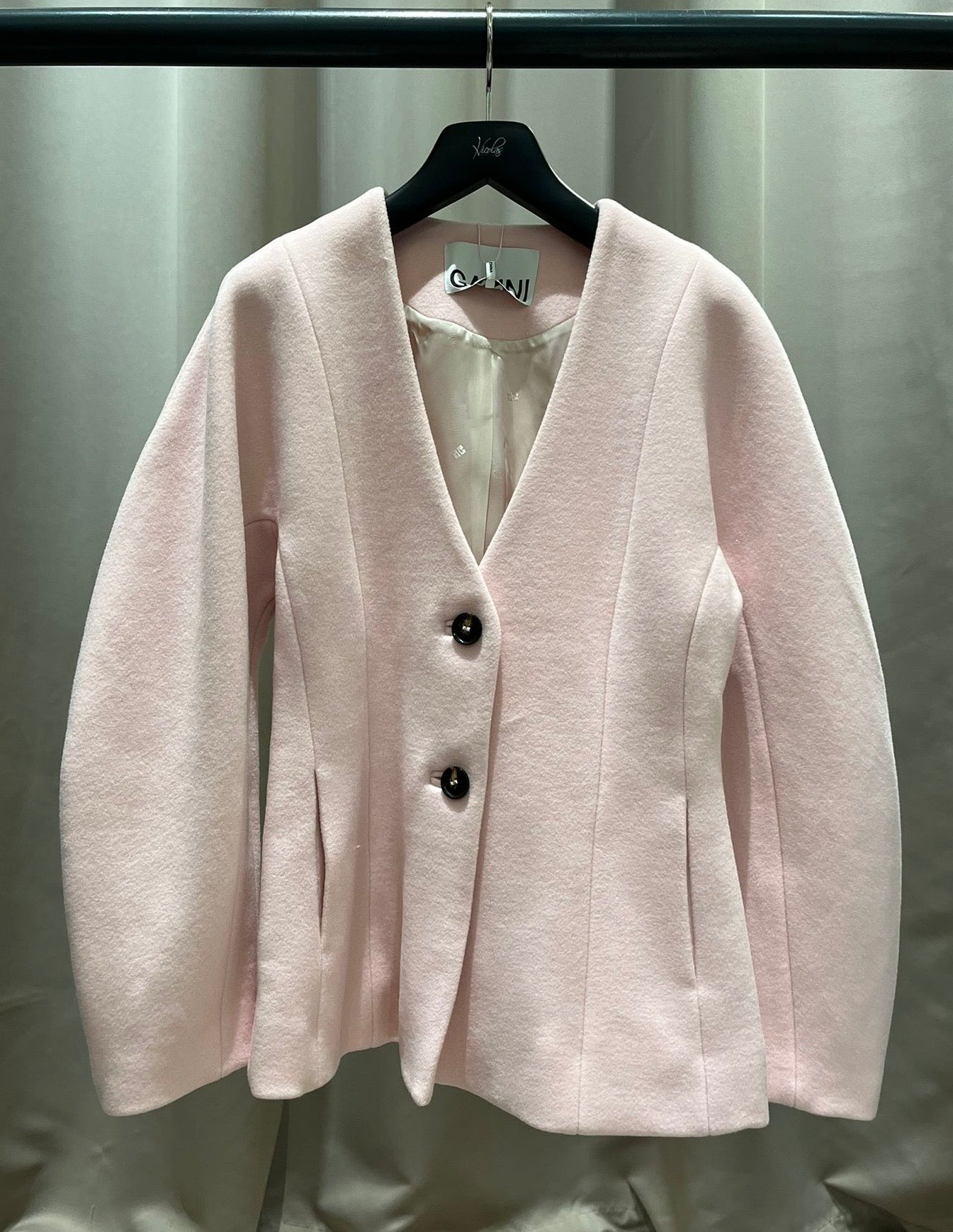 GANNI Peacoat Wool Blazer