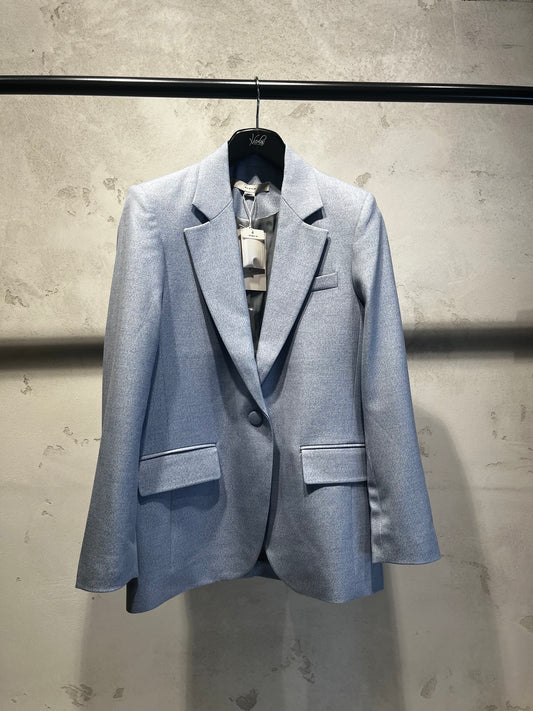 REMAIN cropped sleeve blazer blue