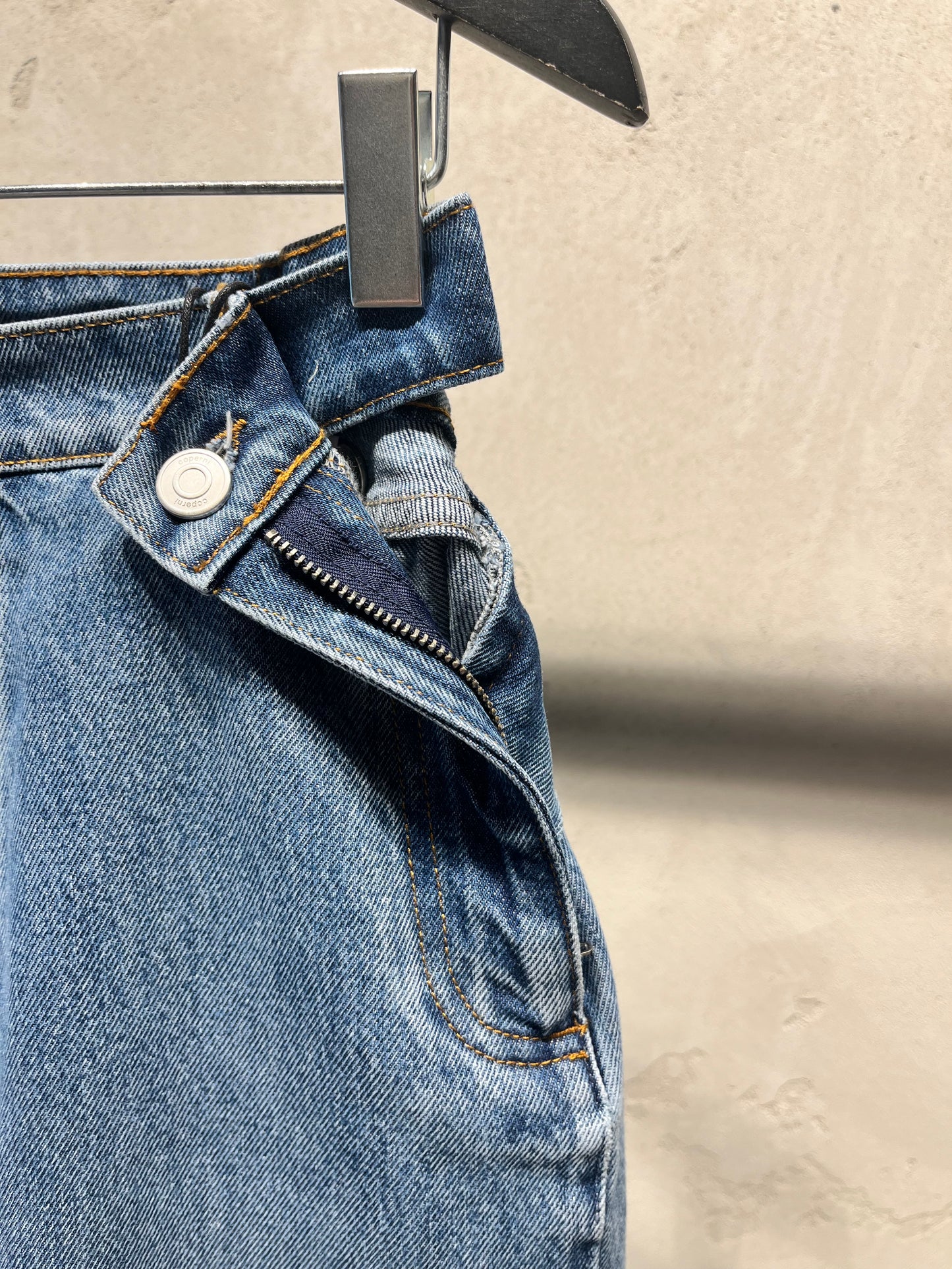 COPERNI OPEN HIP TROUSERS washed blue