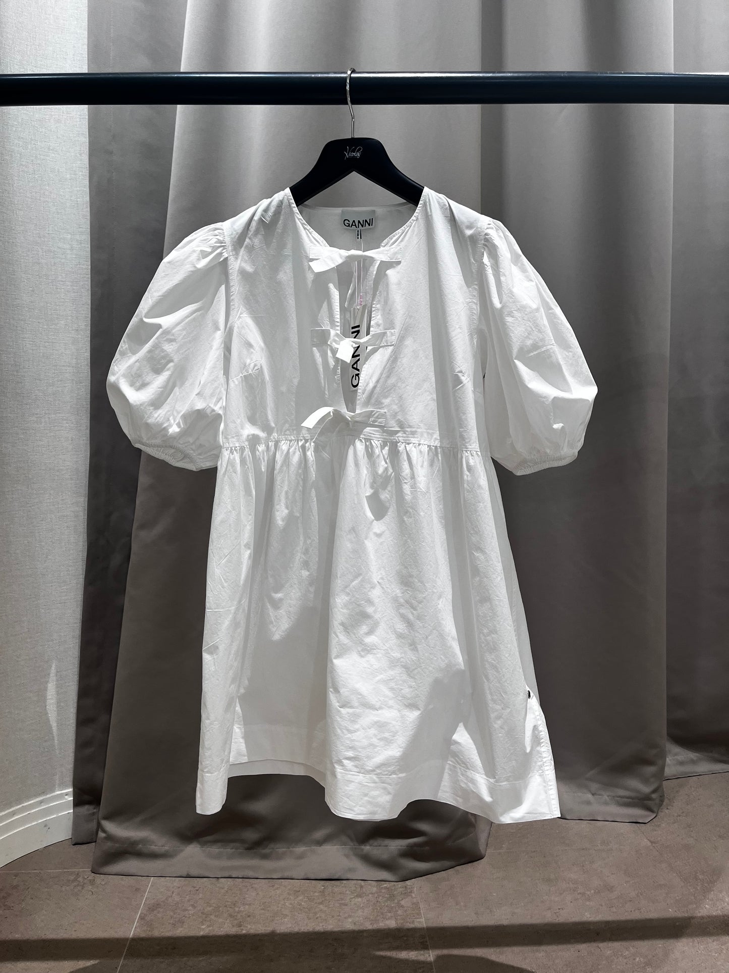 GANNI F9170 cotton dress white