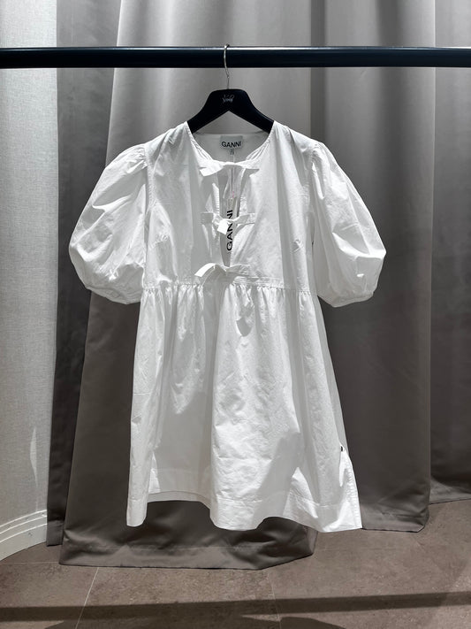 GANNI F9170 cotton dress white