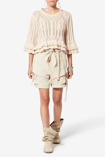 ISABEL MARANT BERMIA ecru shorts
