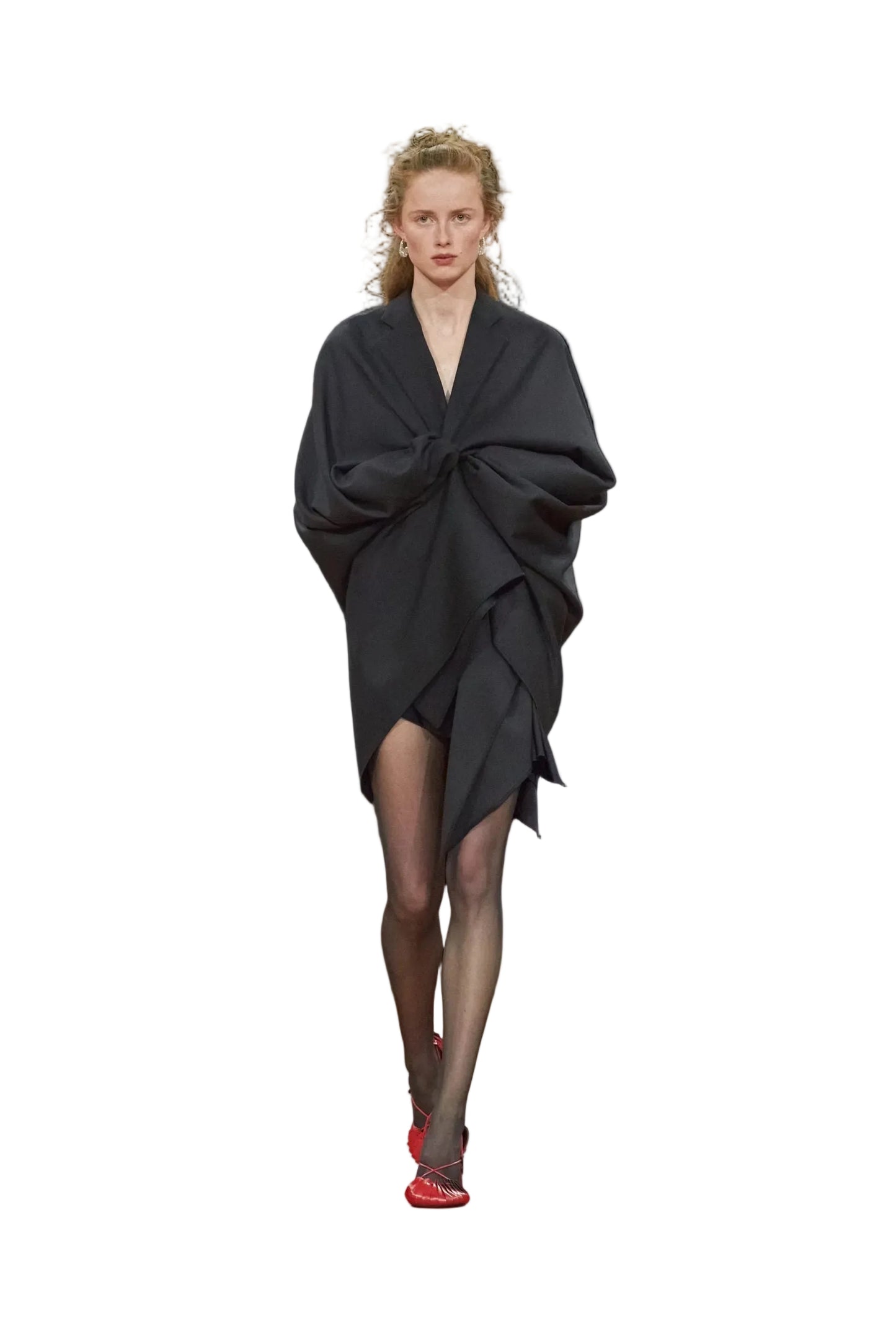 COPERNI VISCOSE WRAP DRESS BLACK