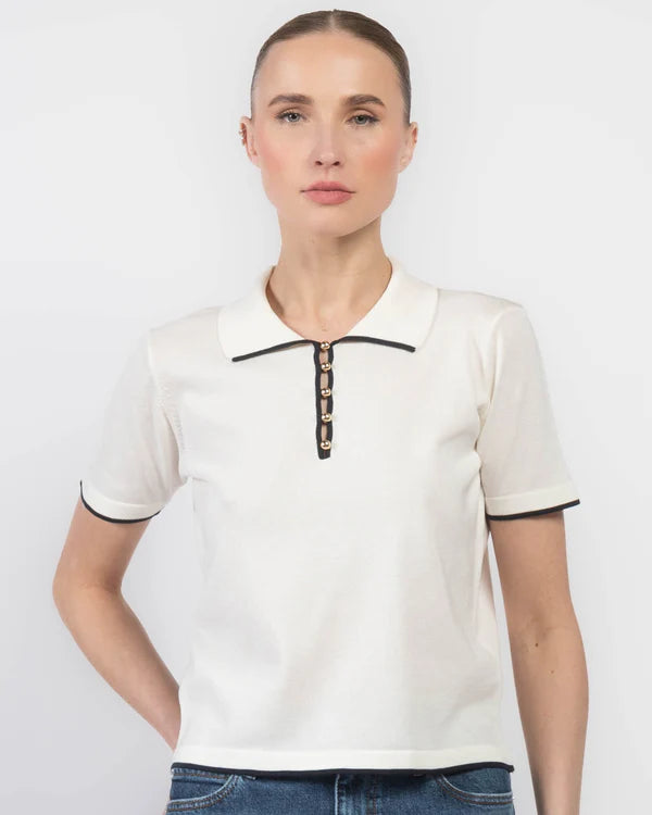 FRAME the sport polo cream