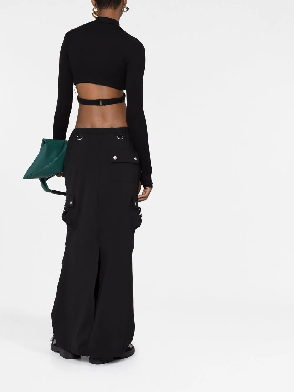 COPERNI TAILORED CARGO MAXI SKIRT black