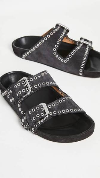 ISABEL MARANT LENNYO sandals faded black