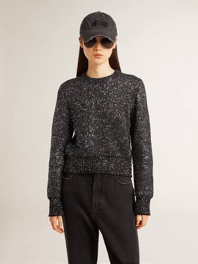 Golden Goose P001823 knit cropped crew neck