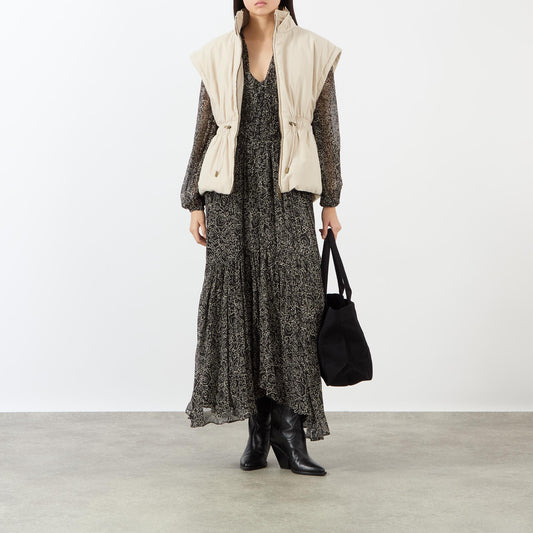 ISABEL MARANT BRIANE dress black ecru