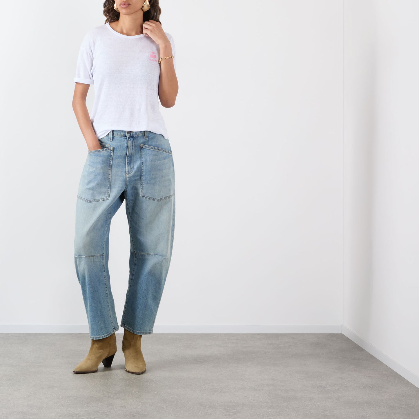 ISABEL MARANT KOLDIA t-shirt white silver