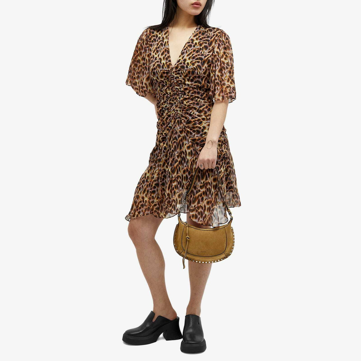 ISABEL MARANT OSKAN MOON bag taupe suede