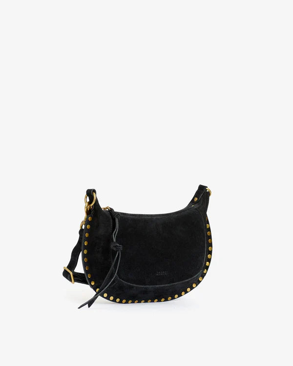 ISABEL MARANT OSKAN MOON bag black suede