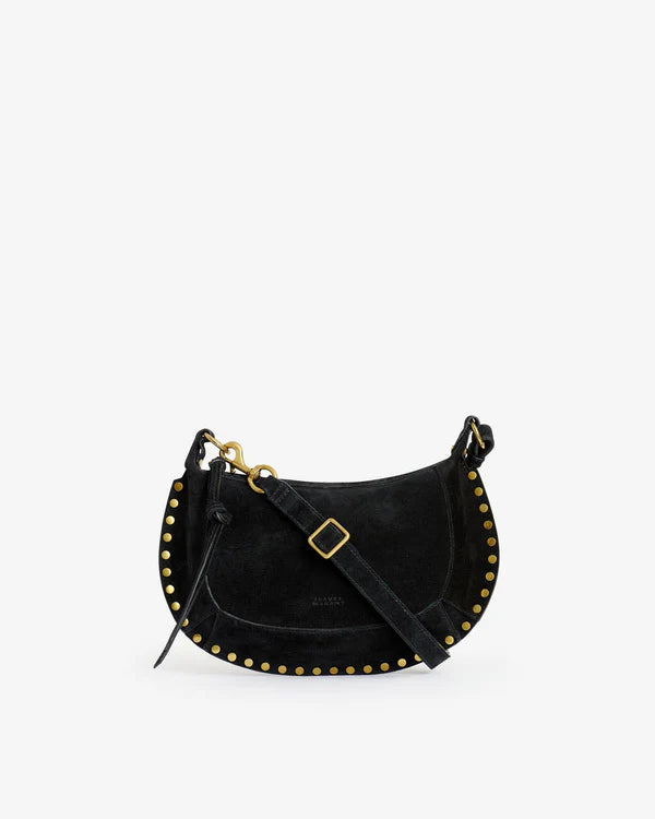 ISABEL MARANT OSKAN MOON bag black suede