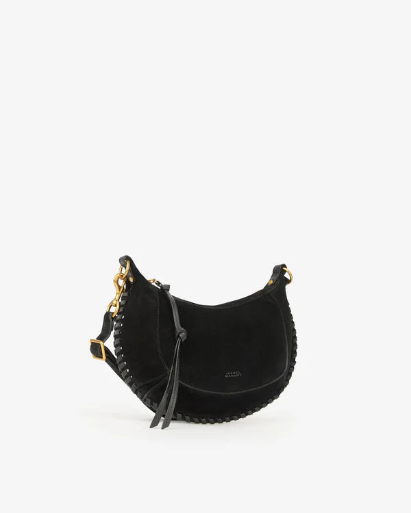 ISABEL MARANT OSKAN MOON bag black suede