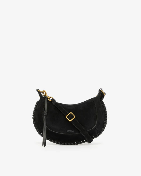 ISABEL MARANT OSKAN MOON bag black suede