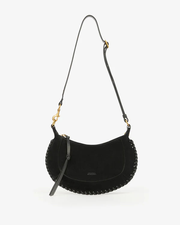 ISABEL MARANT OSKAN MOON bag black suede