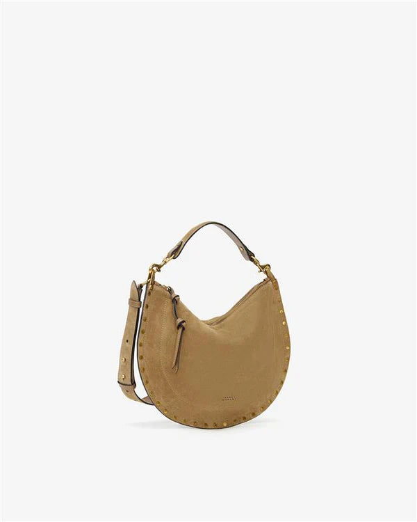 ISABEL MARANT OSKAN SOFT ZIPPED bag taupe suede