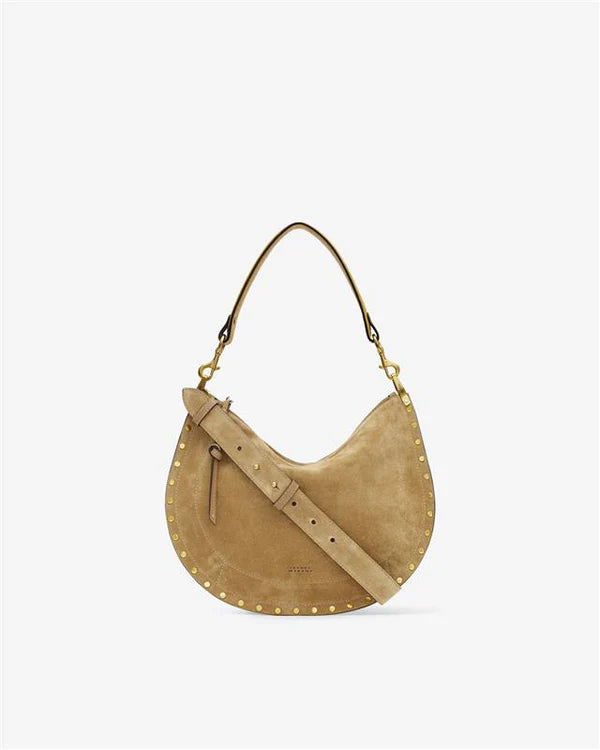 ISABEL MARANT OSKAN SOFT ZIPPED bag taupe suede