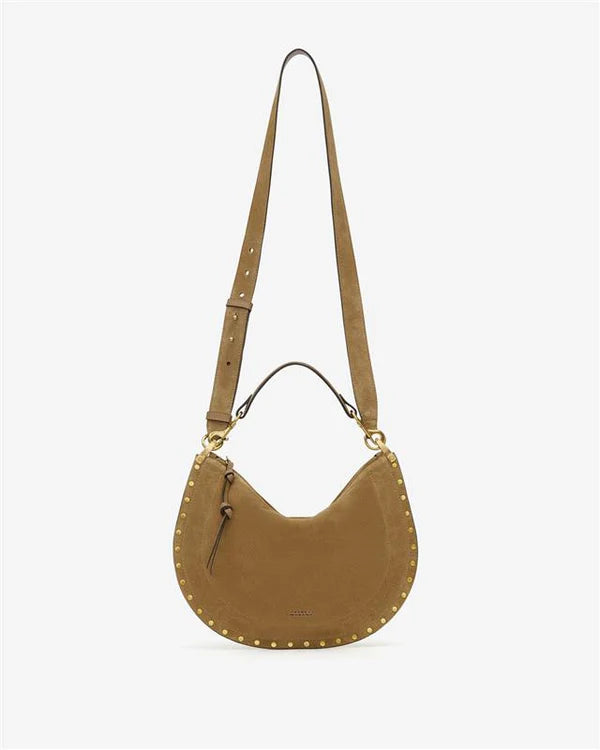 ISABEL MARANT OSKAN SOFT ZIPPED bag taupe suede