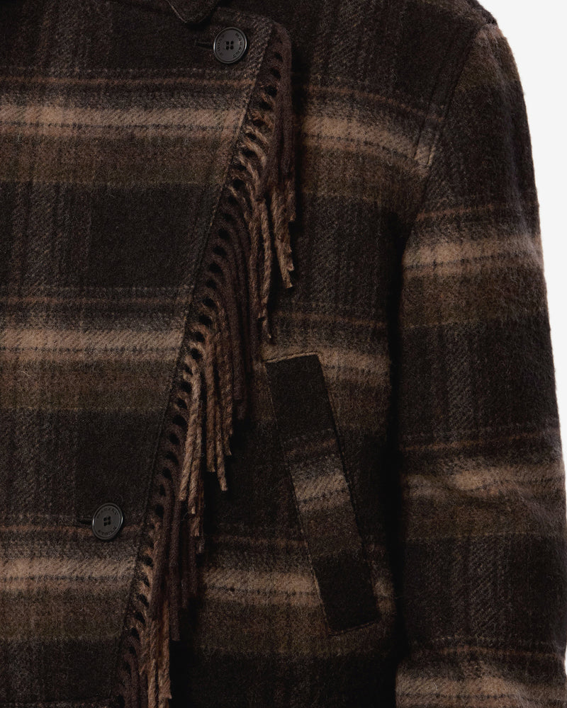 ISABEL MARANT GALEANE coat black khaki