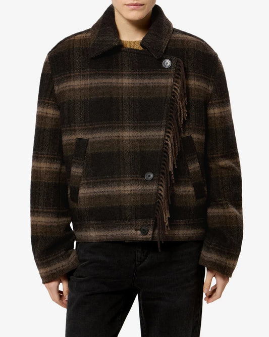 ISABEL MARANT GALEANE coat black khaki