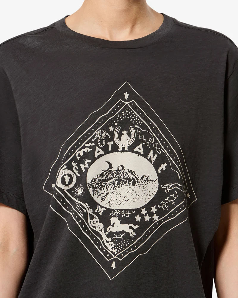 ISABEL MARANT ZEWEL t-shirt faded black GOTS