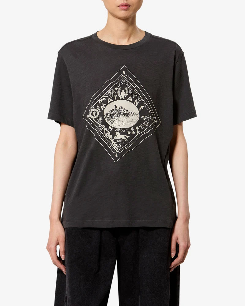ISABEL MARANT ZEWEL t-shirt faded black GOTS