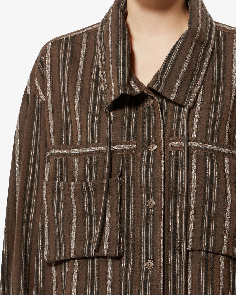 ISABEL MARANT CHELIA shirt bronze