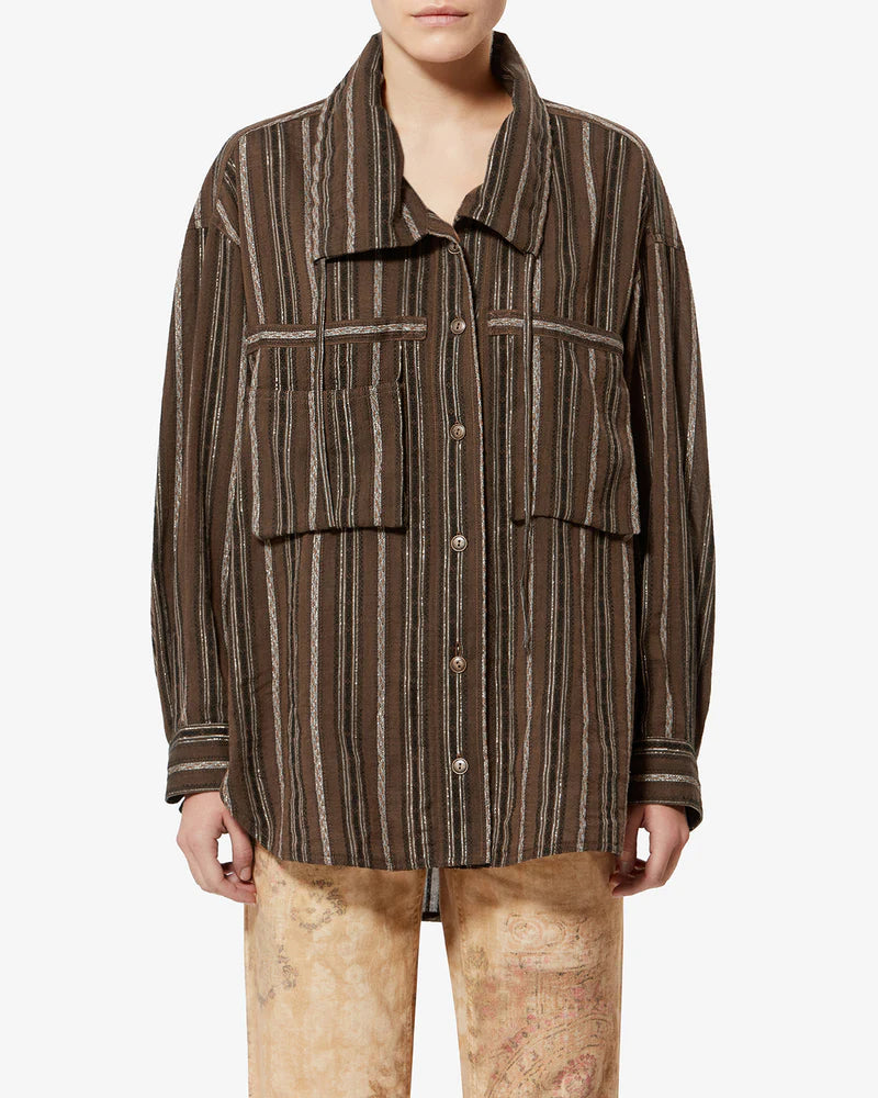 ISABEL MARANT CHELIA shirt bronze