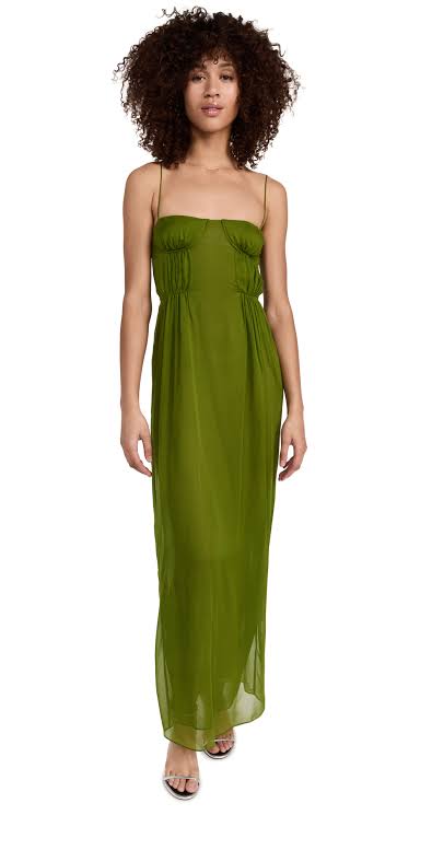CHRISTOPHER ESBER Balconette bra dress vert green