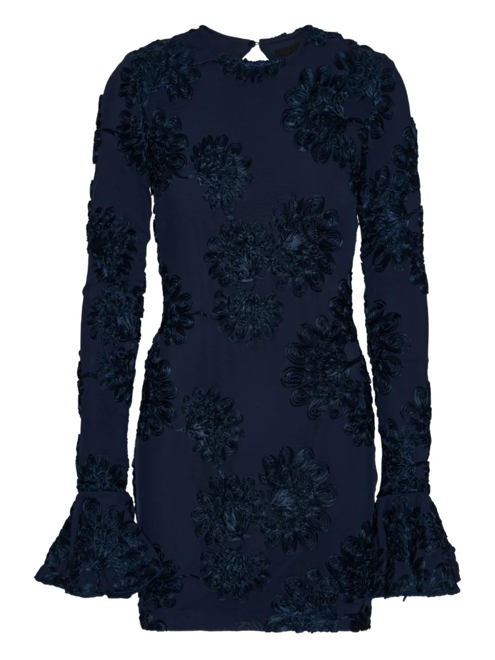 Rotate 3D Mesh mini dress