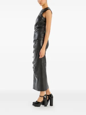 ROTATE buttoned leather top