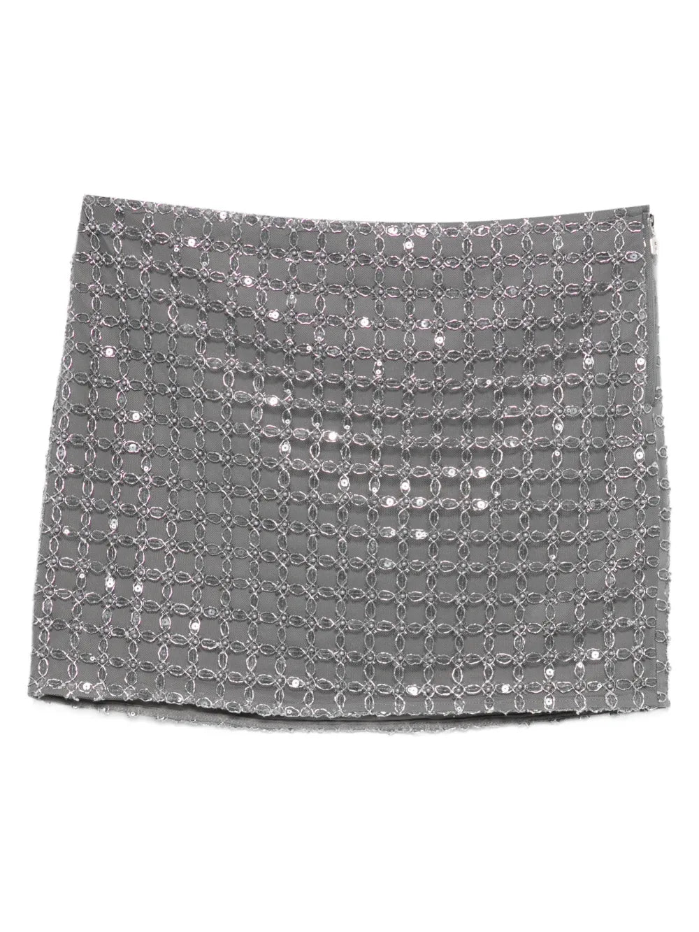 Rotate beaded mini skirt