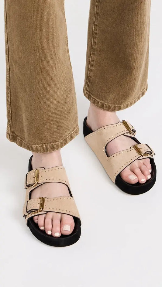ISABEL MARANT LENNYO sandals light beige