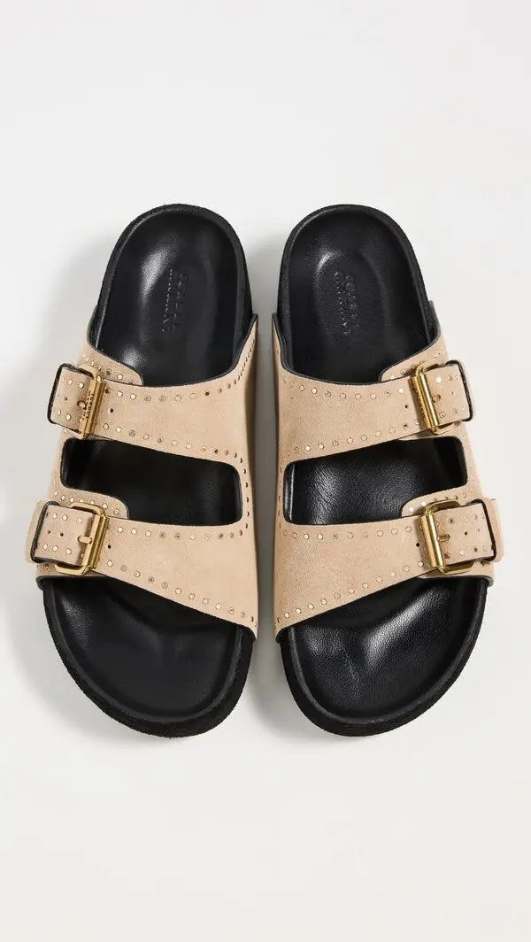 ISABEL MARANT LENNYO sandals light beige
