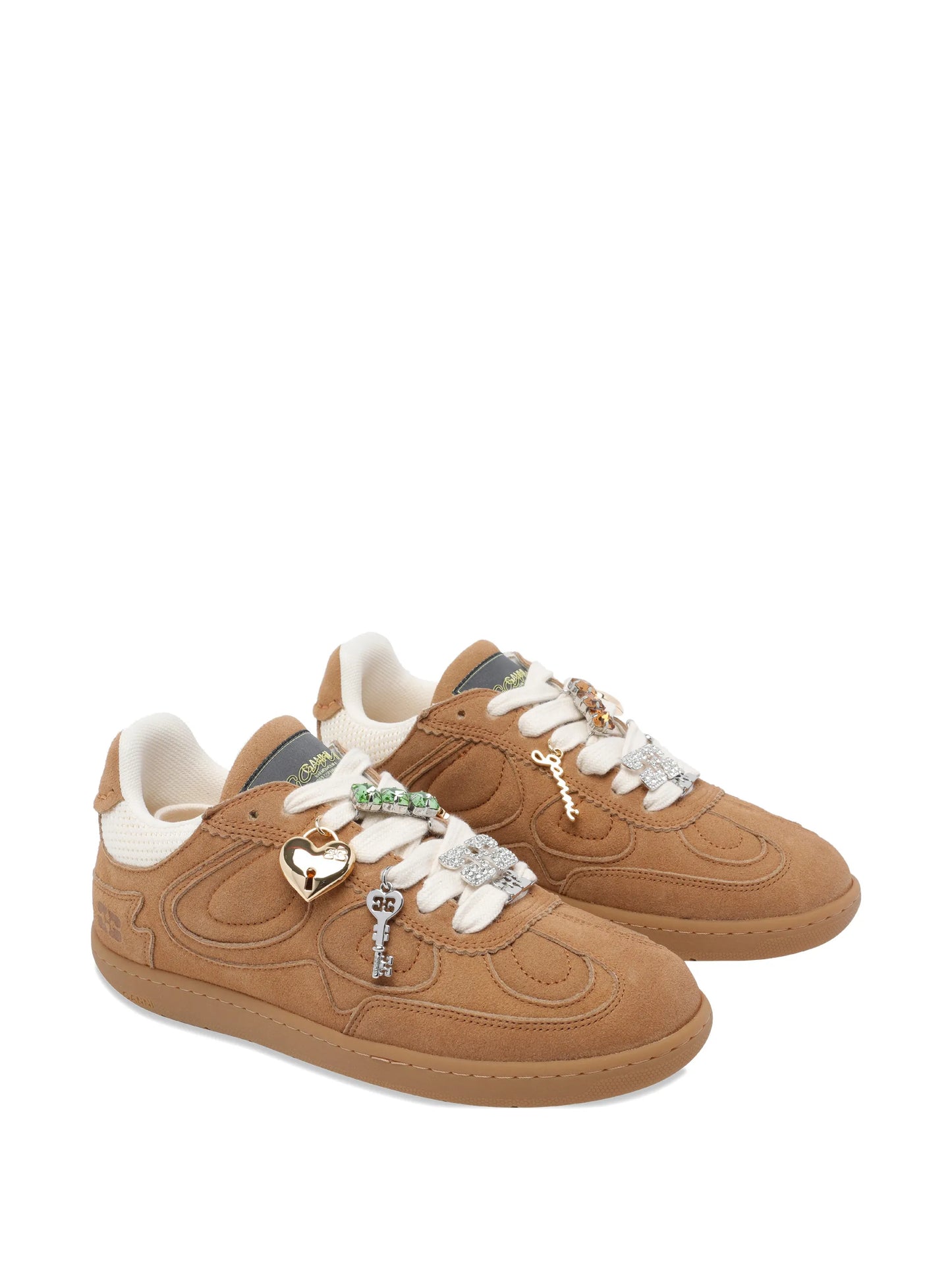 Ganni Round-Toe Charm Sneakers